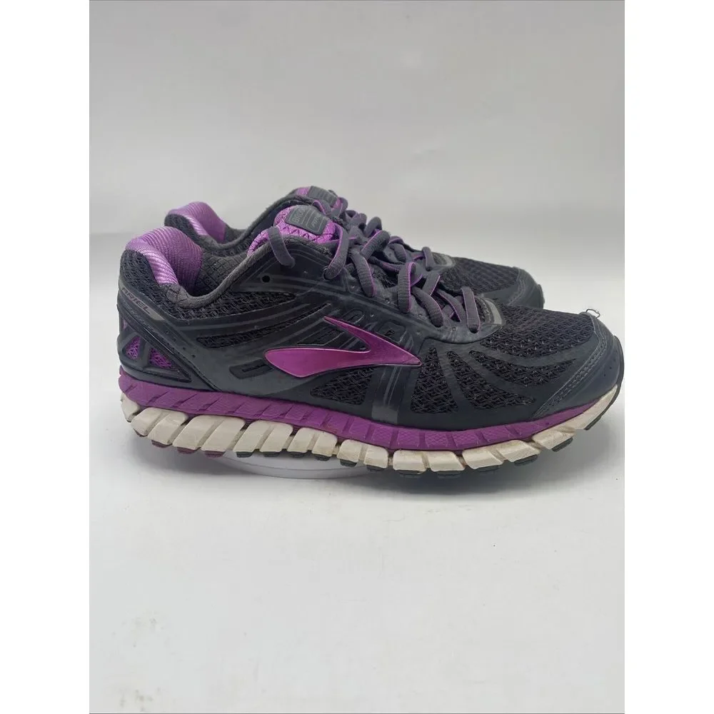 Brooks Shoes Women Size 6 Ariel Running Black Purple Athletic 3672